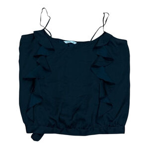 Old Navy Tank Top Womens 2XL Ruffle Trim Sleeveless Camisole Adjustable Tie Stra